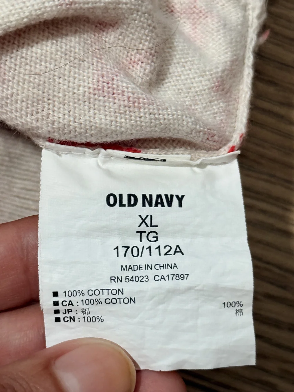 Old Navy White Long-Sleeve Tee with Red Anchor Print